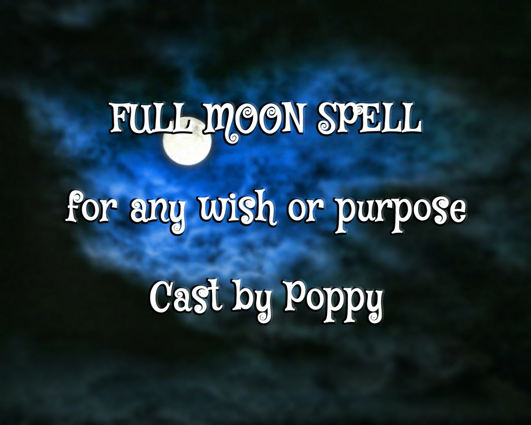 Full Moon Spell Casting October 28th Full Hunter Moon... Etsy