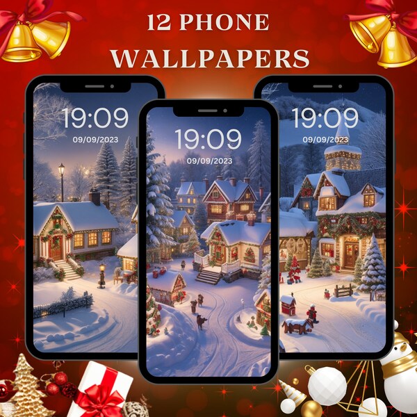 Christmas holiday background wallpapers for mobile phone screens.