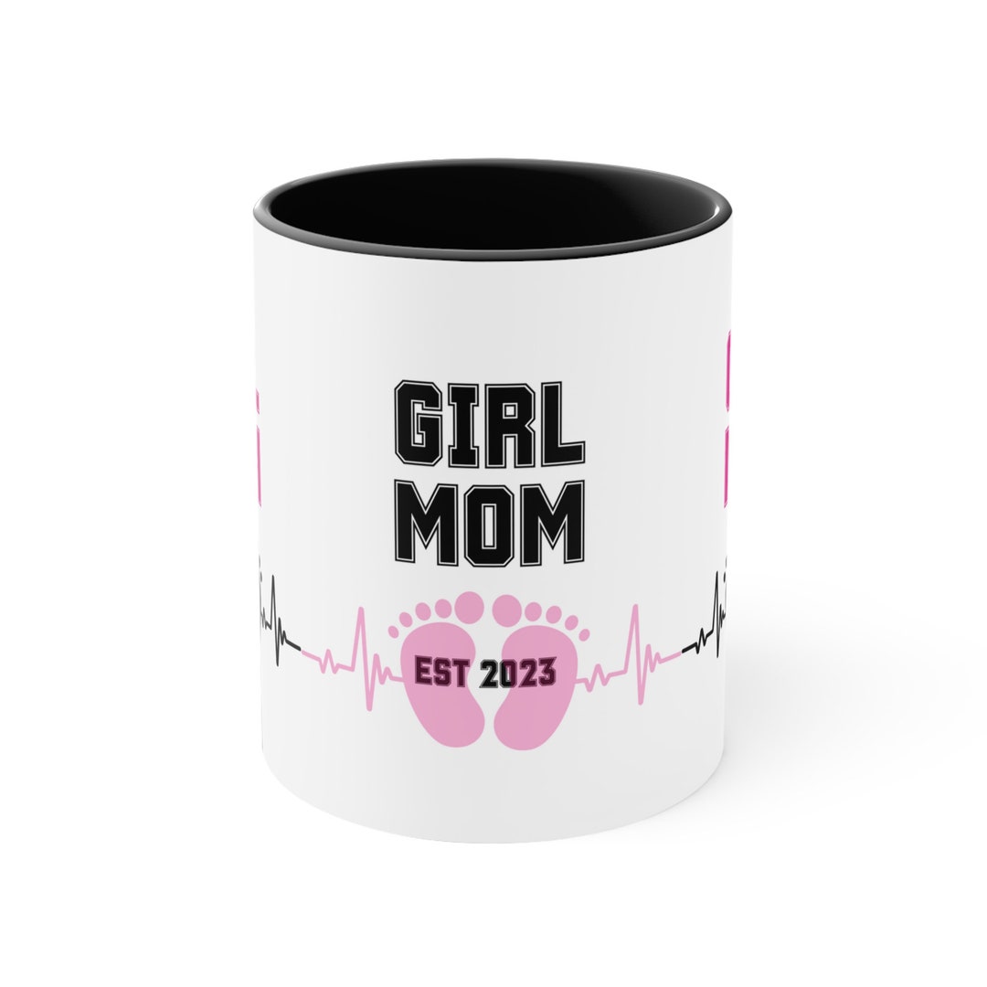 Girl Mom Mug, Baby Shower Mug, Personalized Mom Mug Etsy