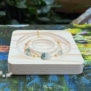 Lotus Braided Jadeite Bracelet Sterling Silver