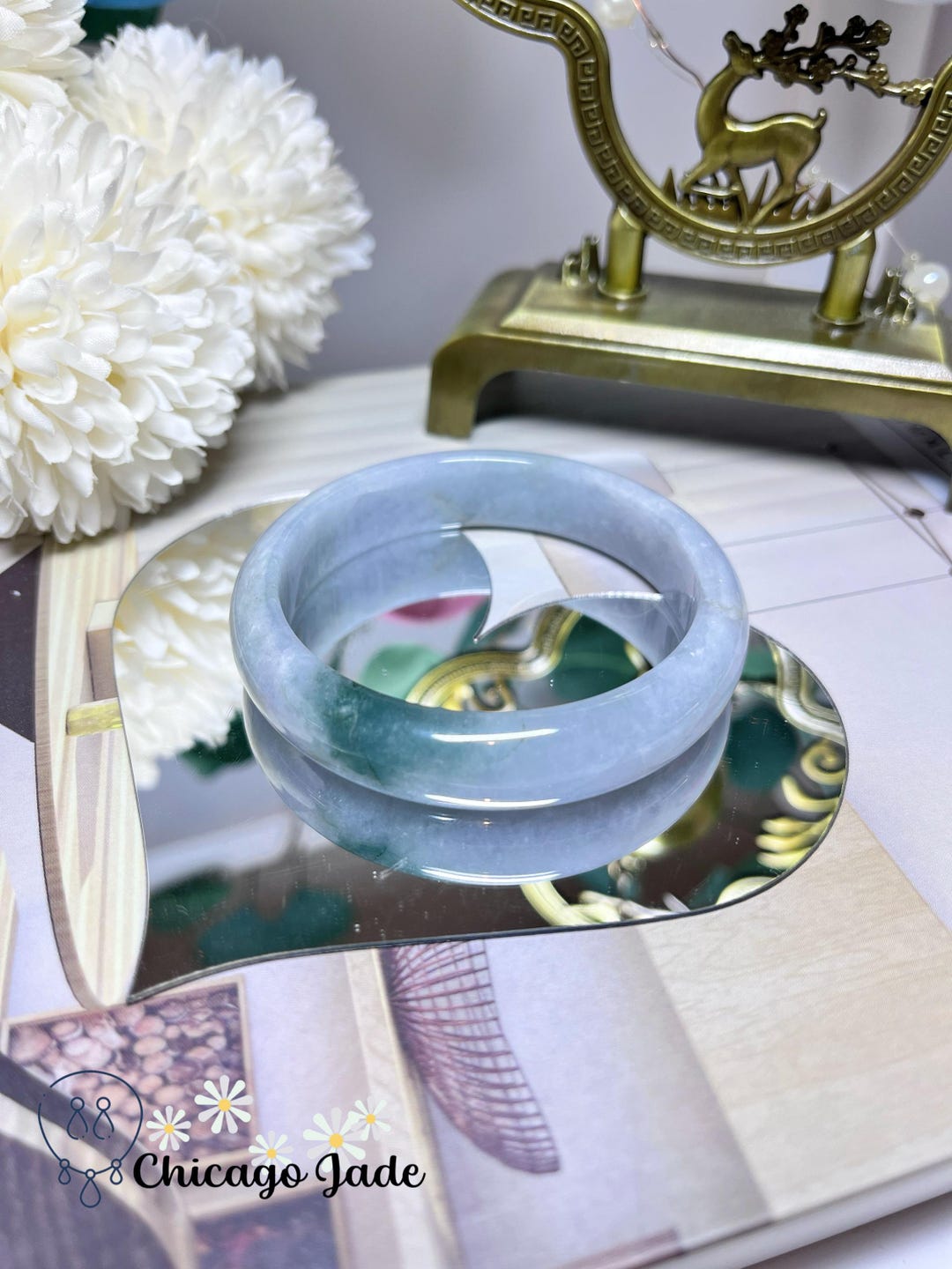 55mm Size S Light Blue Base With Bright Green Highlight Flat Inside ...