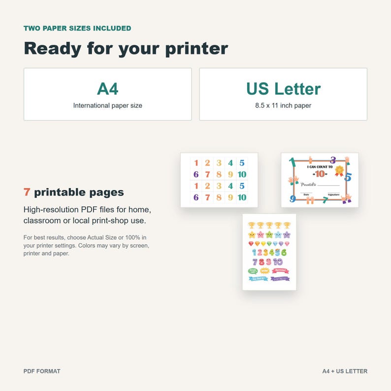 Cut & Match Number Busy Book, Toddler Math Activity (PDF Download) - Etsy