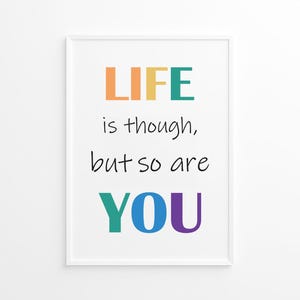 Póster de afirmación consciente: descarga digital para el pensamiento positivo y el amor propio: impresión artística de pared inspiradora