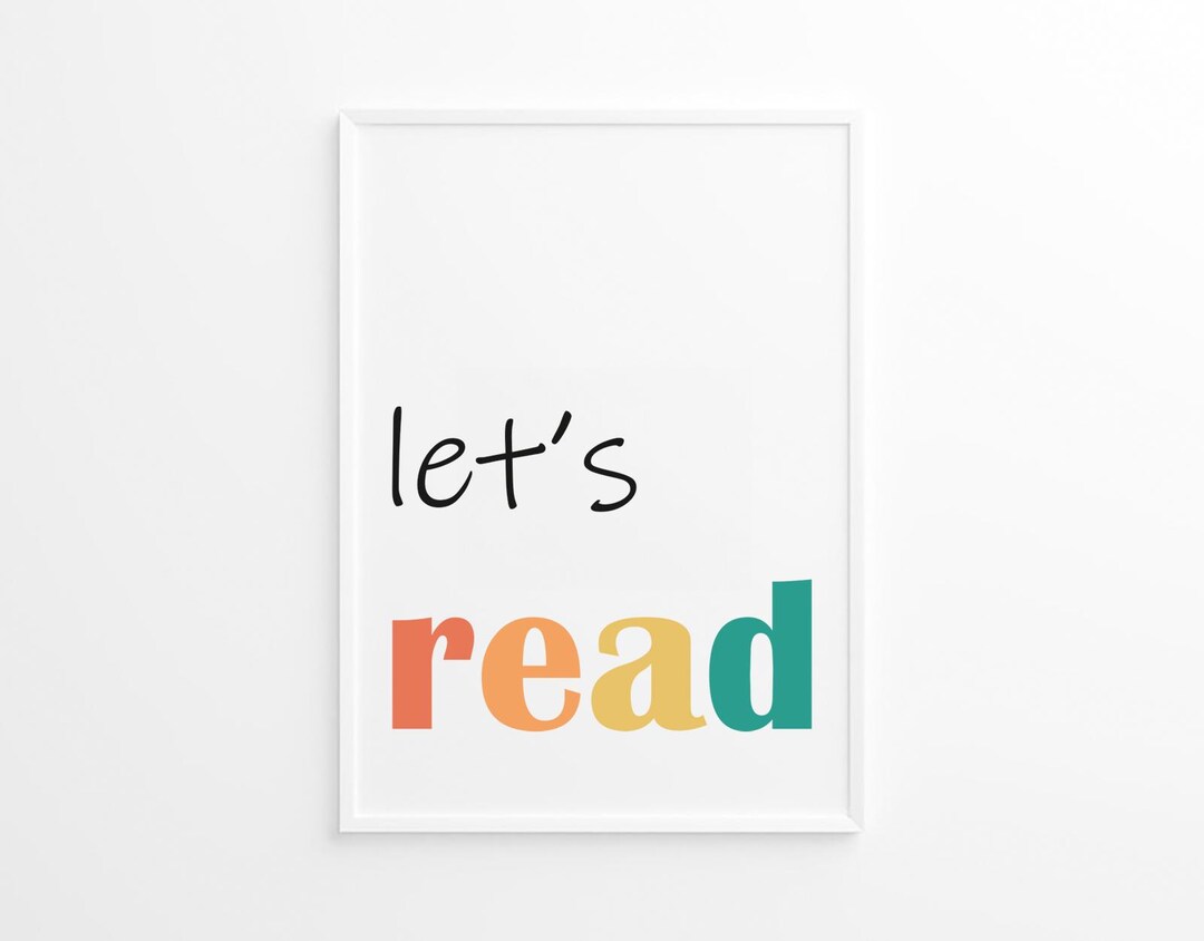 Let's Read Poster.pdf Let's Read Poster - Inspiring Literary Decor - Vibrant Illustrations ...