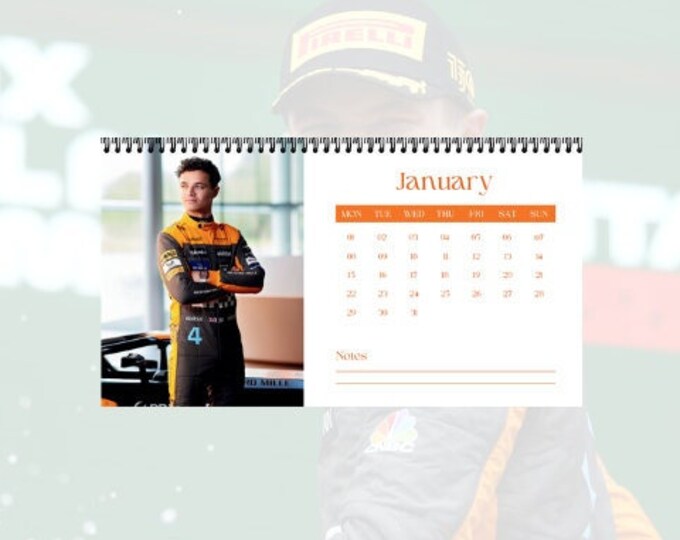 Lando Norris 2024 Desk Calendar A5 Etsy UK