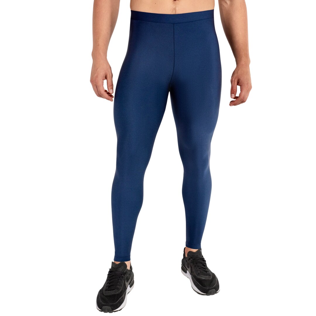 Core Blue Staple Men's Gym Leggings Blue Men's Etsy