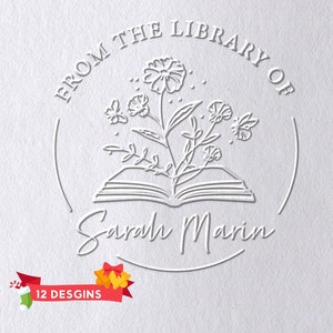 Book Embosser Personalized,Custom From The Library Of Book Embosser,Book Stamp,Library Embosser,Ex Libris Book Lover Gift