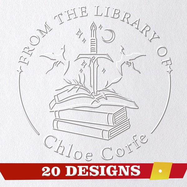 Book Embosser Personalized, Custom Book Stamp, Library Embosser stamp,Book Lover Gift, From the Library of, Ex Libris stamp