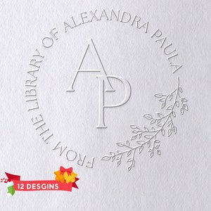Personalizzato dalla biblioteca di Book Embosser Il libro con timbri personalizzati appartiene al regalo per gli amanti dei libri di Ex Libris