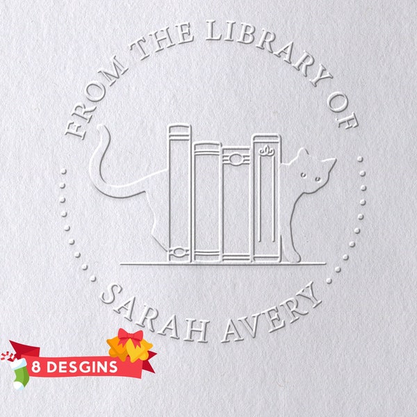 Book Embosser Personalized | Custom From The Library Of Book Embosser | Book Stamp | Library Embosser | Ex Libris Book Lover Gift