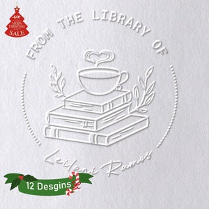 Book Embosser Personalized, From the Library of book stamp, Custom Book Embosser, Library Embosser,Ex Libris stamp, Book Lover Gift