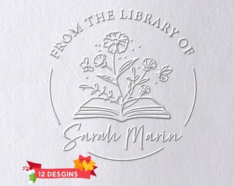 Book Embosser Personalized,Custom From The Library Of Book Embosser,Book Stamp,Library Embosser,Ex Libris Book Lover Gift