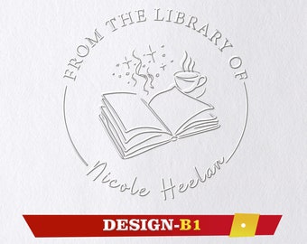 Book Embosser Personalized | Custom From The Library Of Book Embosser | Book Stamp | Library Embosser | Ex Libris Book Lover Gift