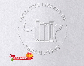 Book Embosser Personalized | Custom From The Library Of Book Embosser | Book Stamp | Library Embosser | Ex Libris Book Lover Gift