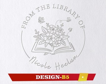 Book Embosser Personalized, Custom Book Stamp, Library Embosser stamp,Book Lover Gift, From the Library of, Ex Libris stamp