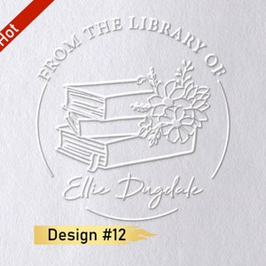 Book Embosser Personalized, From the Library of book stamp, Custom Book Embosser, Library Embosser,Ex Libris stamp, Book Lover Gift