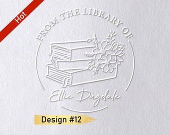 Buchpräger Personalisiert, Aus der Bibliothek von Buchstempel, Benutzerdefinierte Buchprägung, Bibliothek Prägung, Ex Libris Stempel, Buchliebhaber Geschenk