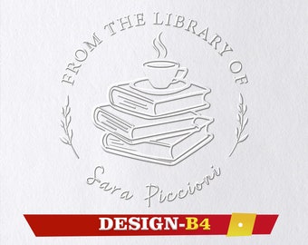 Book Embosser Personalized, Custom Book Stamp, Library Embosser stamp,Book Lover Gift, From the Library of, Ex Libris stamp