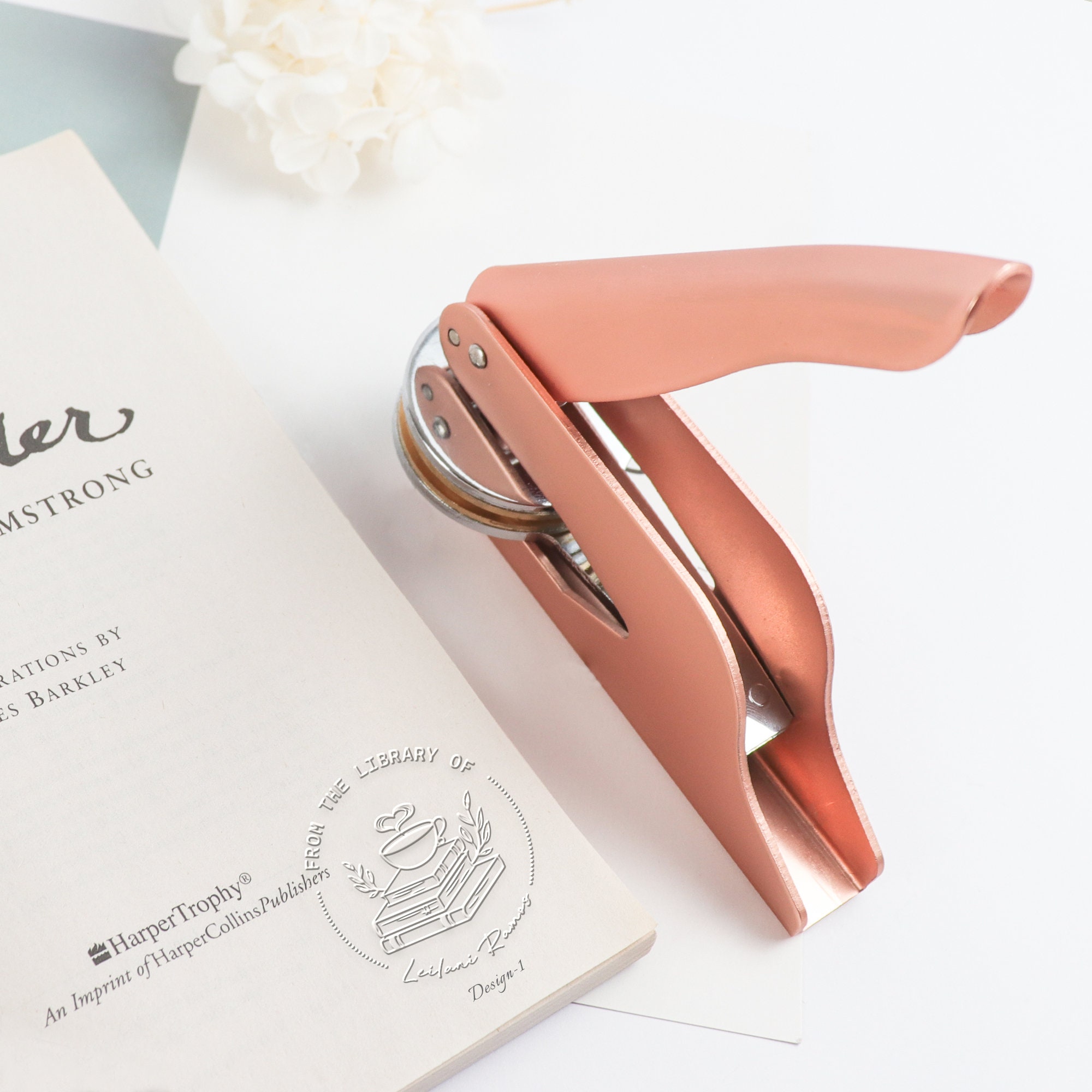 Book Embosser Personalized From the Library of Book Stamp Etsy Australia