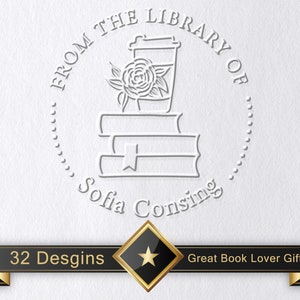 Buch Präger Personalisiert/Aus der Bibliothek von Stempel/Library Embosser/Personalisierter Buch Prägedrucker/Individuell Aus der Bibliothek von Buchstempel