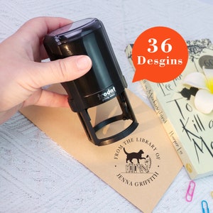 Aangepaste boekstempel, uit de bibliotheek van boekembosser, bibliotheekstempel, ex libris-stempel, gepersonaliseerde boekstempel, boekminnaarcadeau