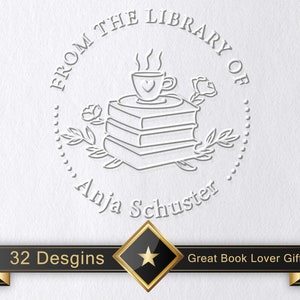 Buch Präger Personalisiert/Aus der Bibliothek von Stempel/Library Embosser/Personalisierter Buch Prägedrucker/Individuell Aus der Bibliothek von Buchstempel