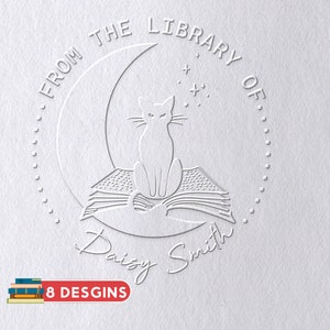 Boek Embosser gepersonaliseerd | Aangepast uit de bibliotheek van boekembosser | Boekzegel | Bibliotheek Embosser | Ex Libris boek minnaar cadeau