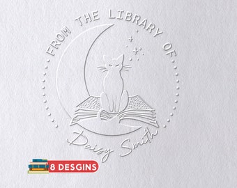 Book Embosser Personalized | Custom From The Library Of Book Embosser | Book Stamp | Library Embosser | Ex Libris Book Lover Gift