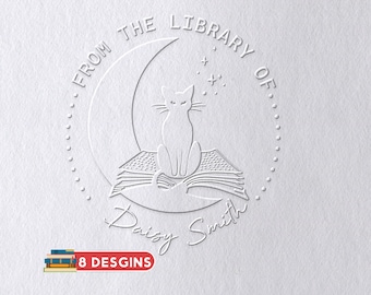 Buch Prägemaschine personalisiert | Individuell aus der Bibliothek von Buchembosser | Buch Stempel | Bibliothek Präger | Ex Libris Geschenk für Buchliebhaber