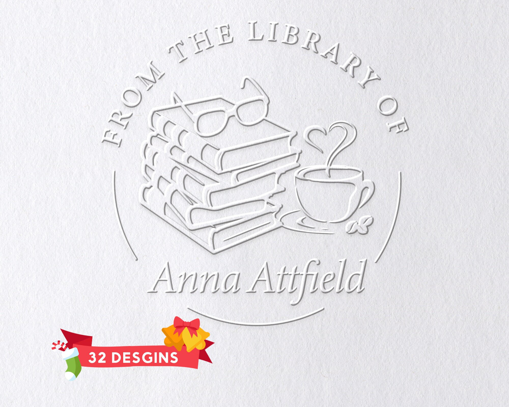  Library Book Embosser Seal Stamp Personalized