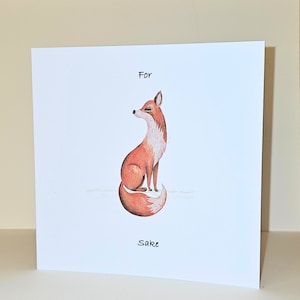 For Fox Sake Karte mit einem Hauch von Aquarell