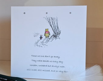 Mooie condoleancekaart. Kan worden gepersonaliseerd - met een vleugje aquarel