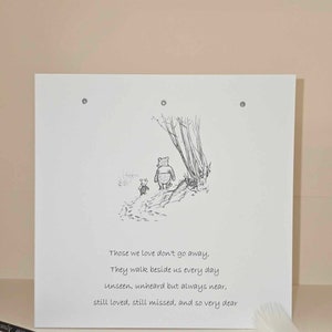 Pack of 6 Beautiful Sympathy Cards. Winne the Pooh Those we love...