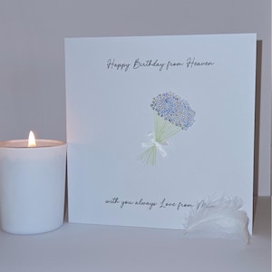 Joyeux anniversaire venu du ciel - Aquarelle - Pas seulement une impression