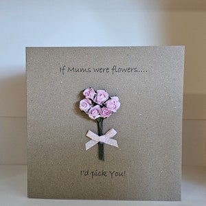 Cartão Buquê de Flores 100% Reciclado para Dia das Mães