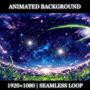 Vtuber animated background | Colorful Galaxy Background | twitch stream overlay, Vtuber seamless looped background