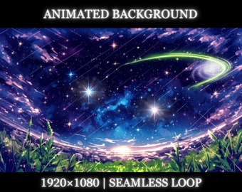 Vtuber animated background | Colorful Galaxy Background | twitch stream overlay, Vtuber seamless looped background