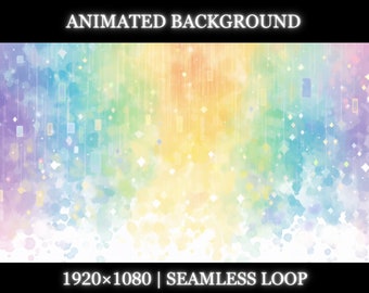 Vtuber animated background | Rainbow Background | twitch stream overlay, Vtuber seamless looped background