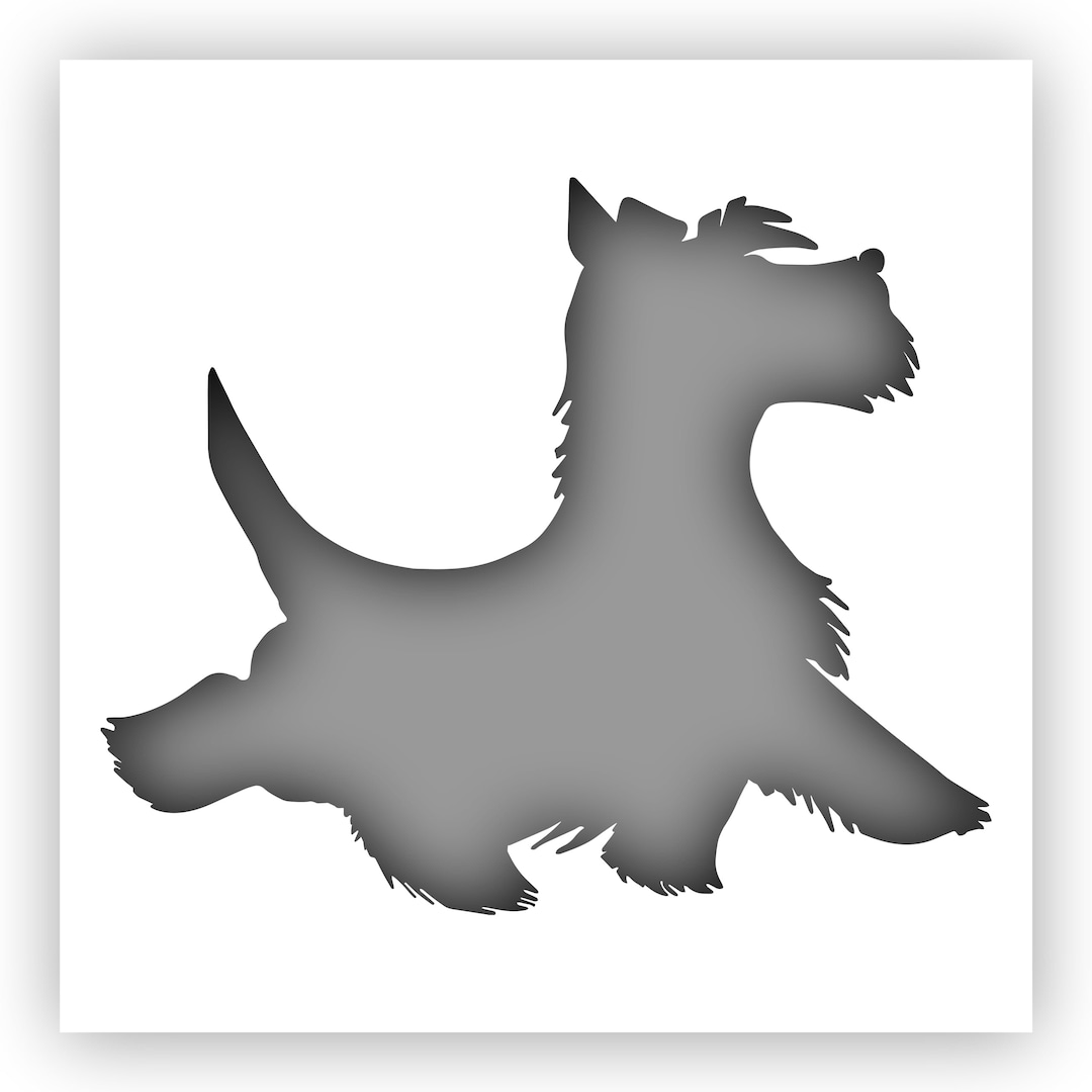 Scottie Westie Dog Stencil Choose a Size Lasercut Etsy