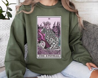The Empress Sweatshirt, Tarot Card Sweater Gift For Tarot Lover, Tarot Gift For Her Witchy Tarot Shirt The Empress Shirt Tarot Birthday Gift