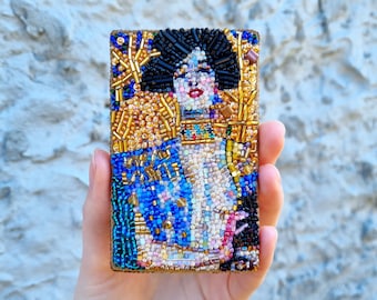 Judith and the Head of Holofernes Gustav Klimt Beaded Brooch