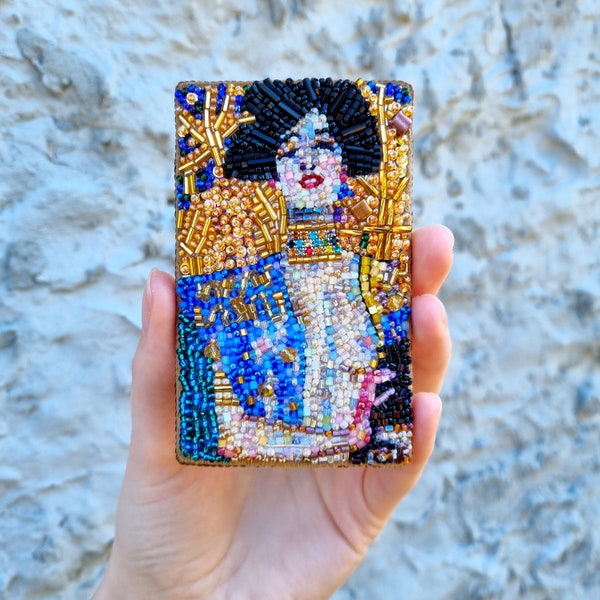 Judith y la cabeza de Holofernes Gustav Klimt Broche con cuentas