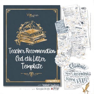 Editable Teacher Recommendation Letter Template: Instant Download (Word & PDF Format