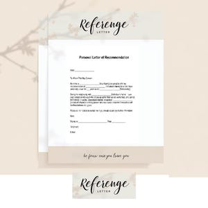 Editable Recommendation Letter Template | Printable Personal Reference Letter | Word  Docs, Pdf And Word Download | for Employment