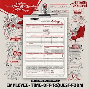 Employee Time Off Request Form: Editable PDF Template (Instant Download)