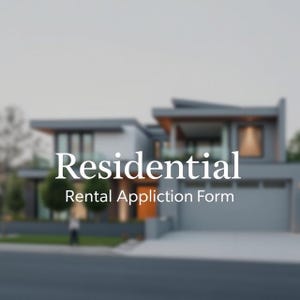 Residential Rental Application Template | Editable PDF for  Tenant Screening  | Instant Download & Customizable Rental Application Form