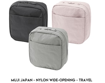 Muji Japan - Nylon Wide-Opening - Travel bag - 14 x 16 x 6 cm