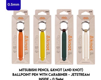 MITSUBISHI PENCIL &knot (And Knot) Ballpoint Pen with Carabiner - Jetstream Inside - 0.5mm