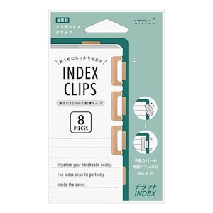 Brass edition Midori Chiratto Index Clips 8 pcs