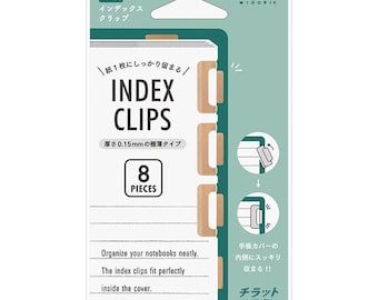 Brass edition Midori Chiratto Index Clips 8 pcs